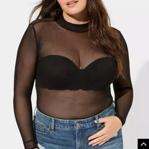NWT Torrid Mesh Long Sleeve Top - Picture 1 of 5